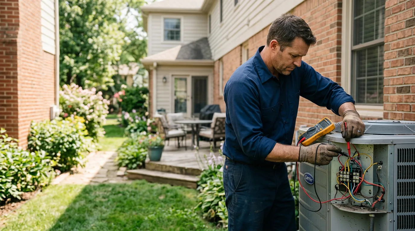 HVAC technician working near Ojibwa, WI
